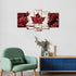 5 Pieces Modern Canvas Painting Wall Art  Flag Of Canada Constructed Of Maple Leaves White Birch Bark Country Symbol